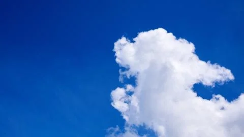 Widescreen blue sky background with white cloud Stock Photos