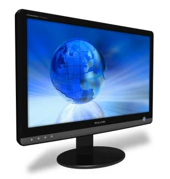 Widescreen LCD display Stock Illustration