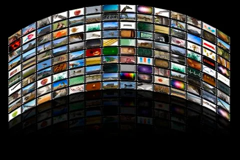 Widescreen media room Stock Photos