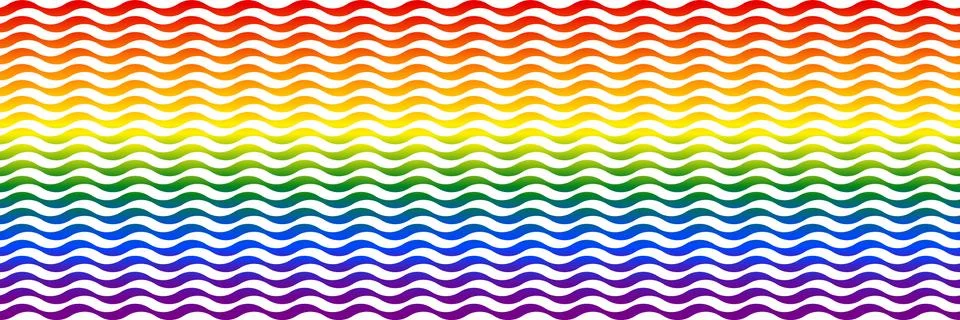 Widescreen rainbow background. Stock Illustration