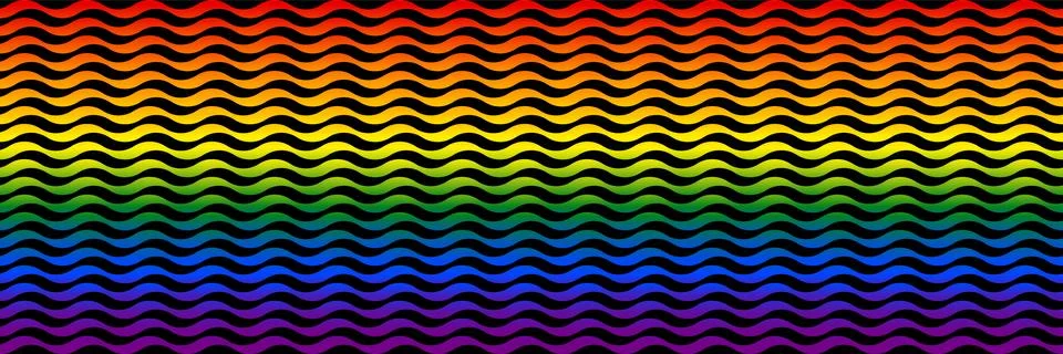 Widescreen rainbow background. Stock Illustration