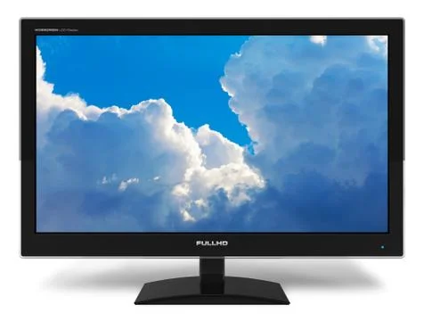Widescreen TFT display with blue sky Illustrazione stock
