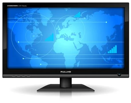 Widescreen TFT display Stock Illustration