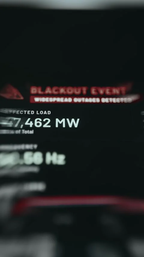 Widespread Blackout Event Load Alert Stock Footage 338395535