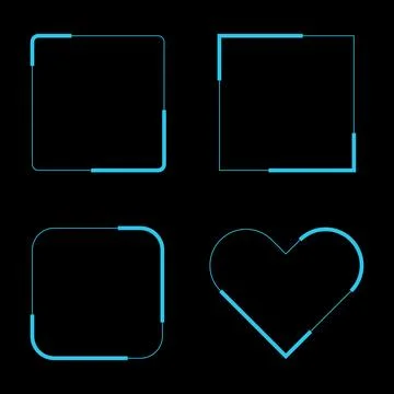 Widget frame for smartphone. Frame geometric banner mockup. futuristic hud Stock Illustration