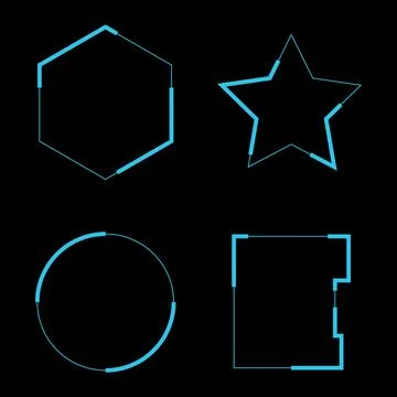 Widget frame for smartphone. Frame geometric banner mockup. futuristic hud Stock Illustration