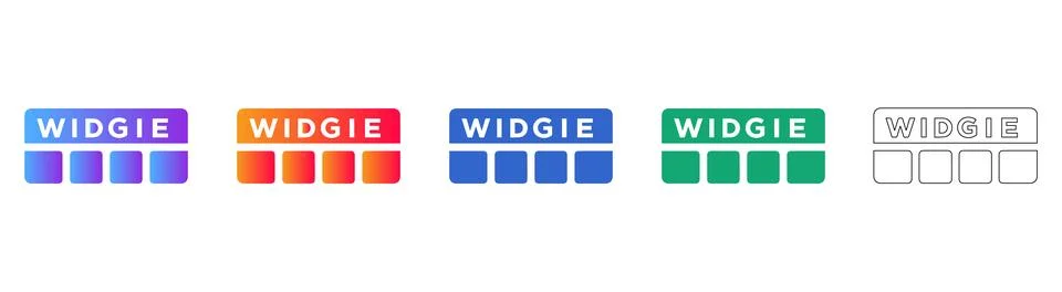 Widget Interface Elements Collection 스톡 일러스트