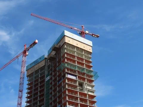 Widok towers construction Stock Photos