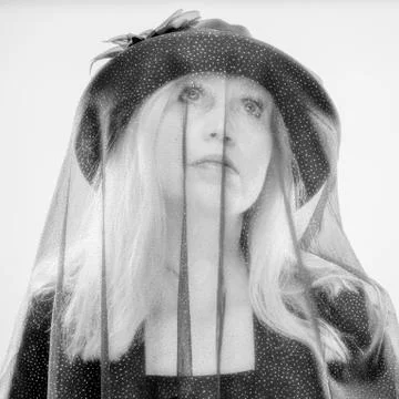 Widow in black 写真素材