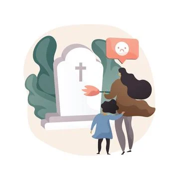 Widowed person abstract concept vector illustration. Stock Illustration