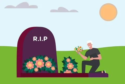 Widower Concept Illustration Stock Illustration