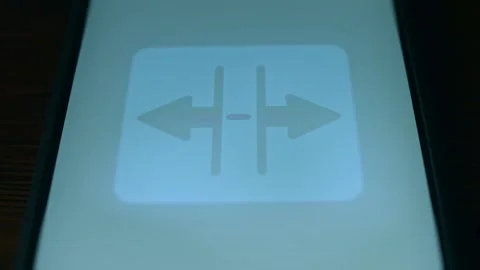 Width icon, resize arrows, presentation Stock Footage 310056588