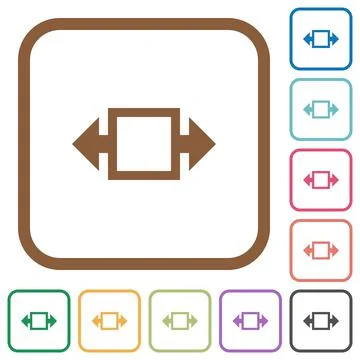 Width tool simple icons Illustrazione stock
