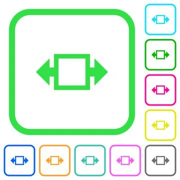 Width tool vivid colored flat icons icons Stock Illustration