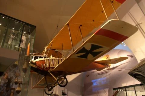 Wien, Austria - aug 2019: biplane of ww1 exposition at Heeresgeschichtliches. Stock Photos