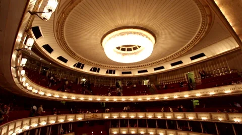 WIEN OPERA INSIDE CONCERT HALL INTERIOR LS TILT DOWN 2 WIDE ANGLE Stock Footage 44850464