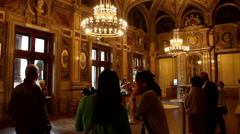 WIEN OPERA INSIDE INTERIOR LS CU Stock Footage 44854073