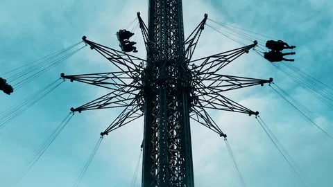 Wiener Prater's Carousel - (Slowmotion/Closeup) Stock Footage 95490551