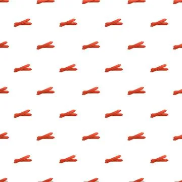 Wiener sausage pattern creating seamless food background Stock Illustration