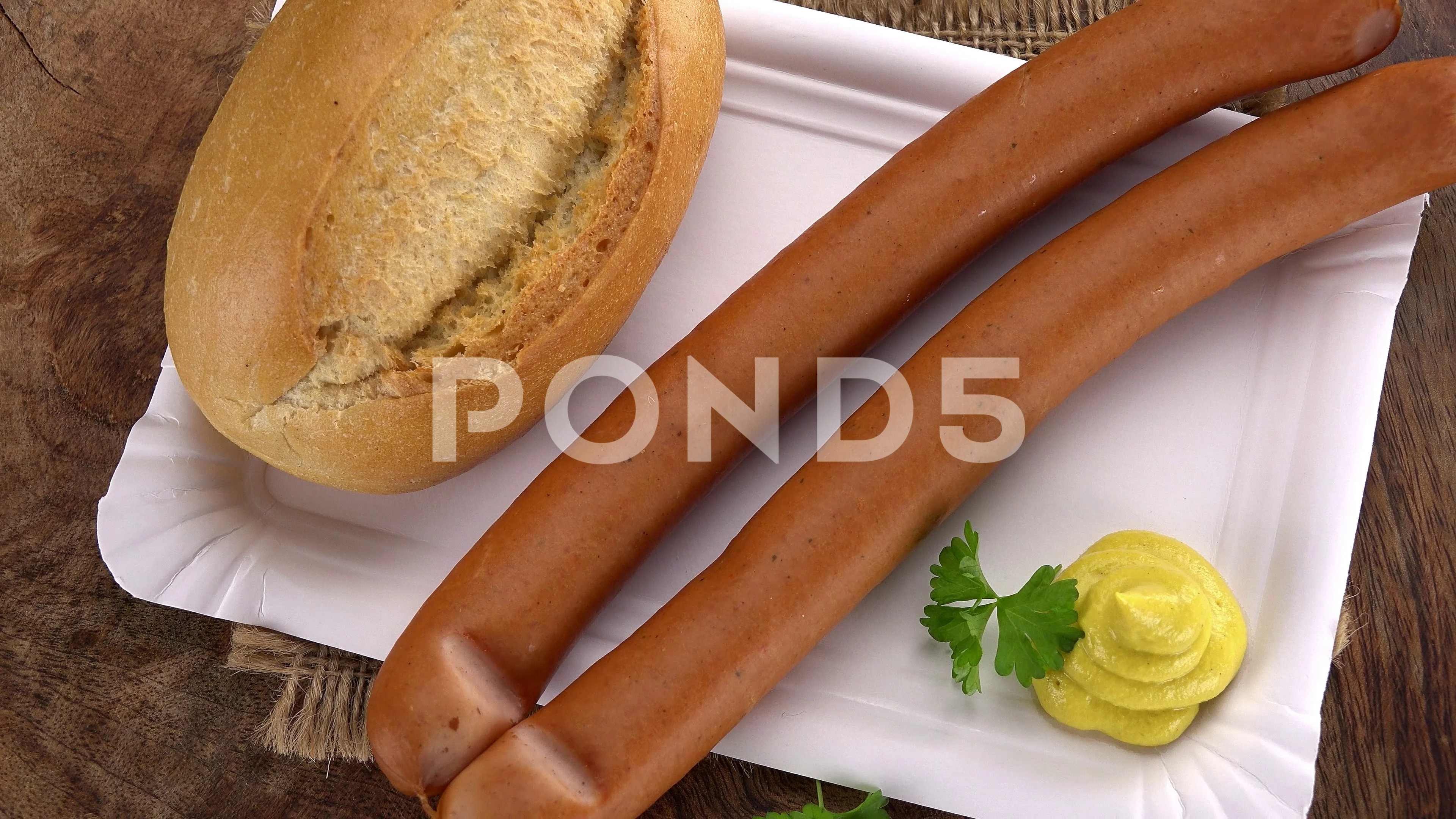 Wiener Sausage (rotating; not loopanle; , Stock Video