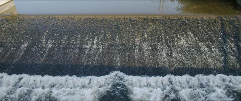 Wier Man Made River Filter Video stock 129260047