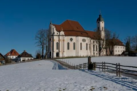 Wieskirche in Winter Stock Photos