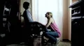 wife holding hands and caresses her depressed handicapped husband HD Footage