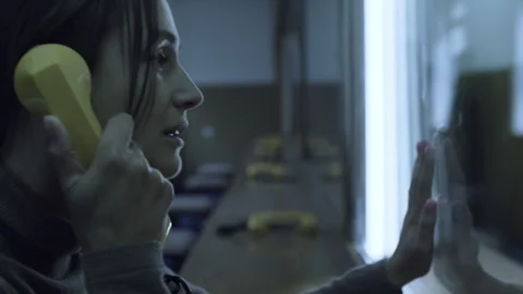 Wife of a man in jail Stock Footage 283092601