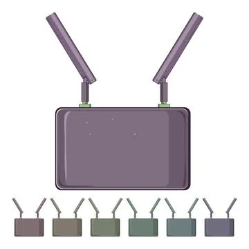Wifi 5g modem cartoon vector graphic Stock Illustration