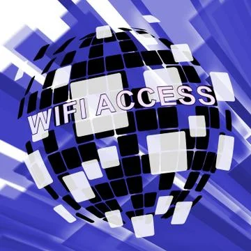 Wifi Access Point Remote Hotspot 3d Illustration Stock Illustration