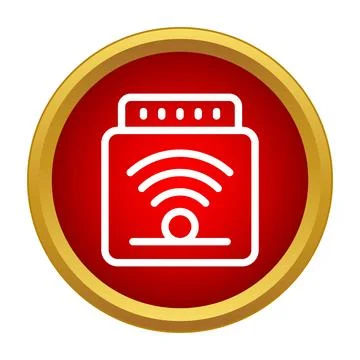 Wifi adapter icon indicating wireless connectivity and data transfer Stock Illustration