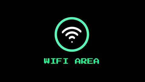 WiFi Area Zone Status Icon Animation Stock Footage 337390767