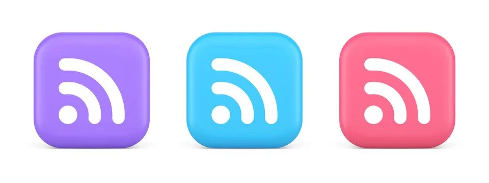 Wifi available access button wireless internet connection signal 3d realist.. Illustrazione stock