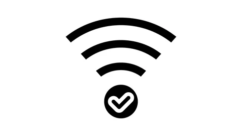 Wifi available information glyph icon animation Stock Footage 326143076