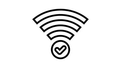 Wifi available information line icon animation Stock Footage 326123817