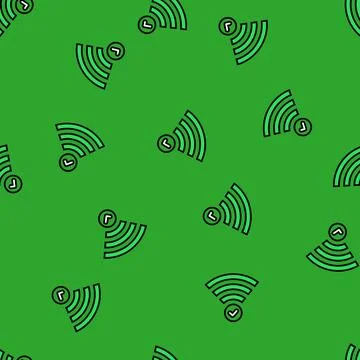 Wifi available information vector seamless pattern Illustrazione stock