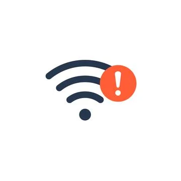 Wifi bad connection problem icon. Lost network wifi error internet vector Stock Illustration