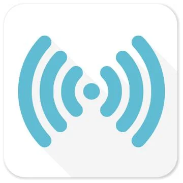 Wifi blue flat icon Stock Illustration