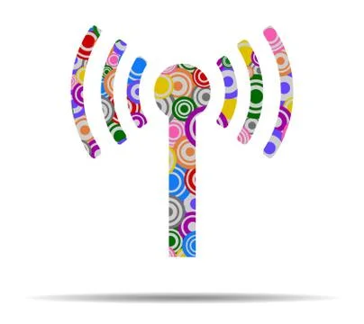 Wifi circles icon vector Stock Illustration