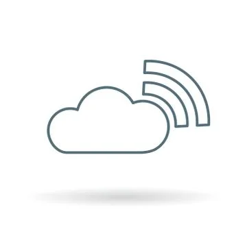 Wifi cloud icon Stock Illustration