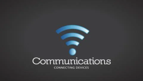 WiFi Communications Vector Logo Illustration イラスト素材