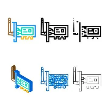 Wifi computer part color icon designs vector Stock-Illustration