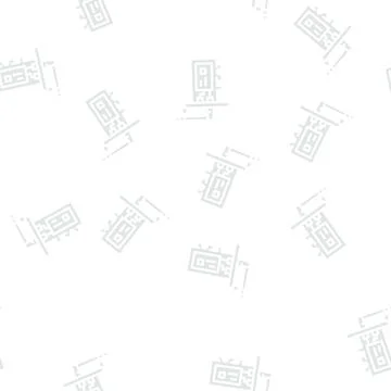 Wifi computer part glyph vector seamless pattern Stock Illustration