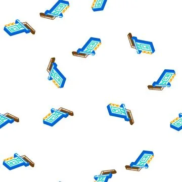 Wifi computer part isometric icon seamless pattern Stockillustratie