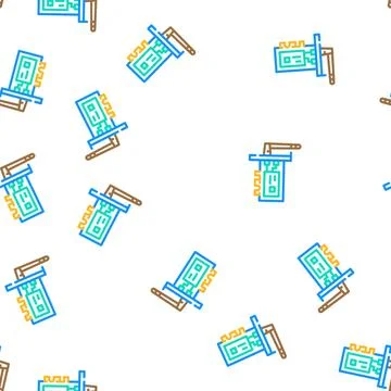 Wifi computer part vector seamless pattern Stock Illustration