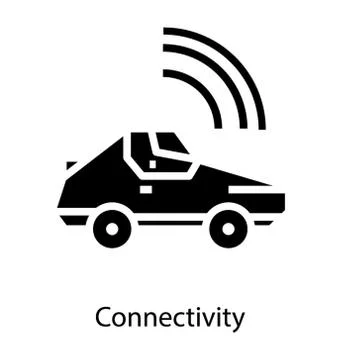 Wifi Connected Car Illustrazione stock