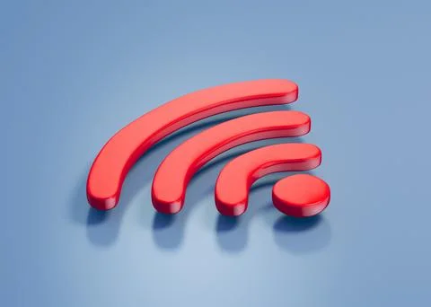 Wifi connection device icon, 3d illustration, Not gen Ai Stock Illustration