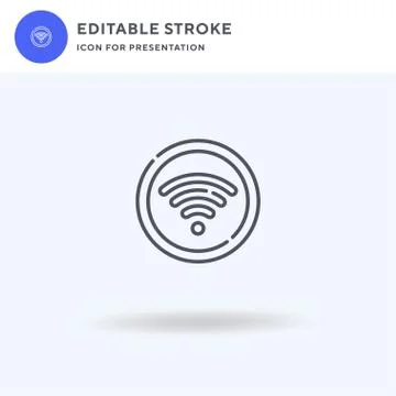 Wifi Connection icon vector, filled flat sign, solid pictogram isolated on wh Stock Illustration