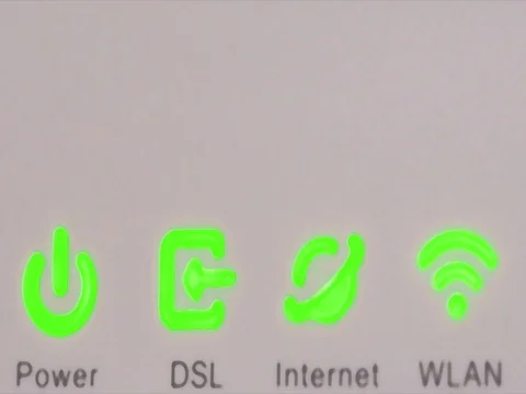 Wifi connection router is working,fire sign Stock Footage 81934457