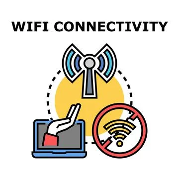 Wifi connectivity signal communication technology concept Stock Illustration